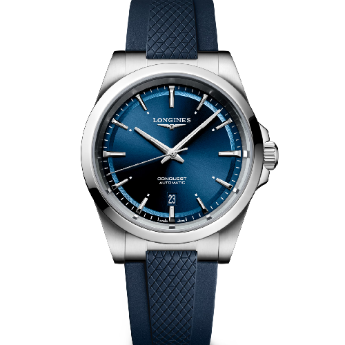 LONGINES Conquest Automatic Blue Rubber Strap 41 mm