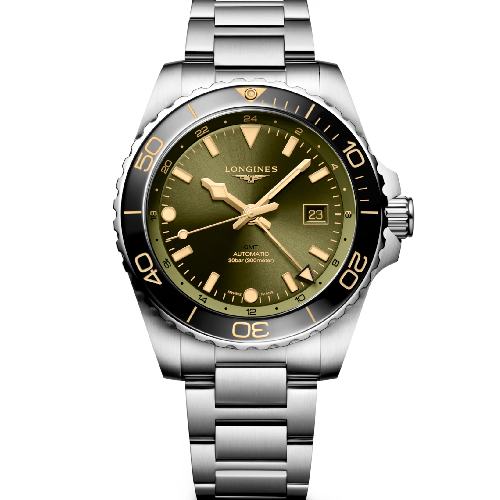 LONGINES HydroConquest GMT Automatic Silver Stainless Steel Bracelet 43 mm