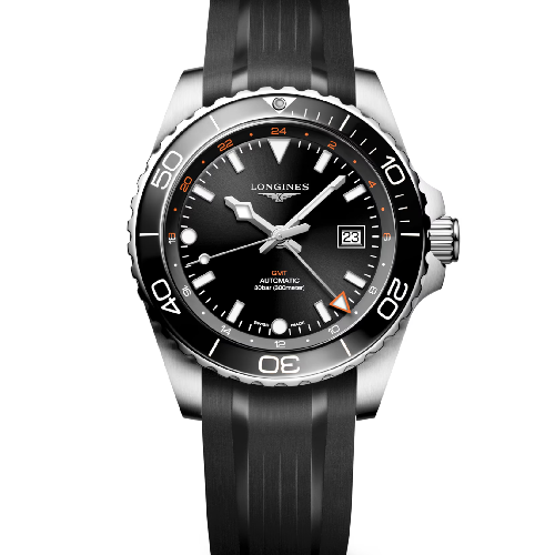 LONGINES HydroConquest GMT Automatic Black Rubber Strap 43 mm