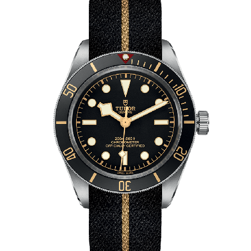 TUDOR Black Bay 58 Black and Beige Fabric Strap