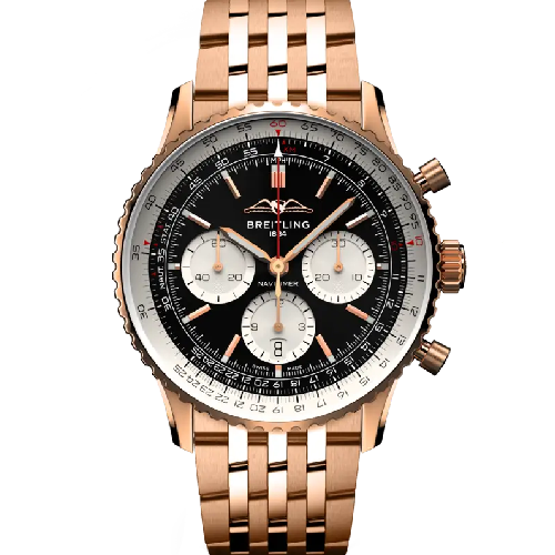 Breitling Navitimer B01 Chronograph 43 18k Red Gold Bracelet