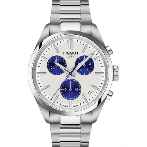 TISSOT T-Classic PR 100 Chronograph Silver Stainless Steel Bracelet
