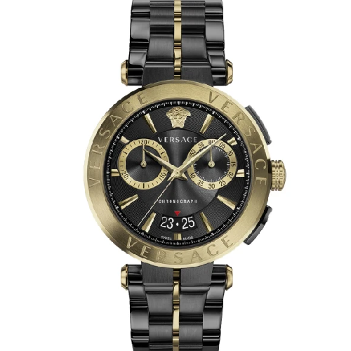 Versace Aion Chronograph Black Stainless Steel Bracelet