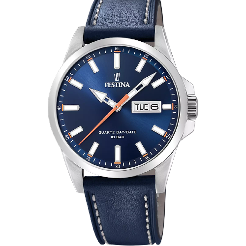 Festina Classics Day/Date Blue Leather Strap