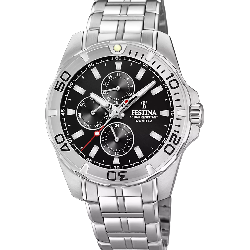 Festina Multifunction Silver Stainless Steel Bracelet