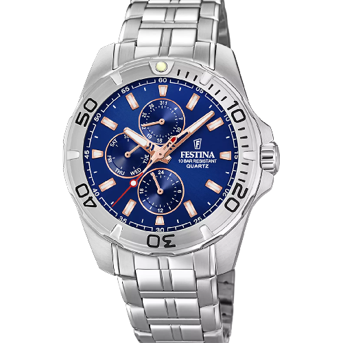Festina Multifunction Silver Stainless Steel Bracelet