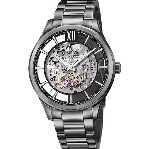 Festina Automatic Black Stainless Steel Bracelet