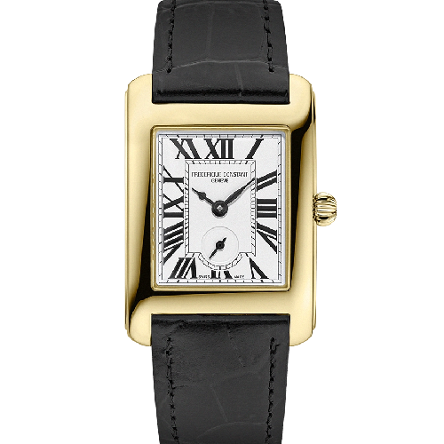 FREDERIQUE CONSTANT Classics Carree Small Seconds Automatic Black Leather Strap