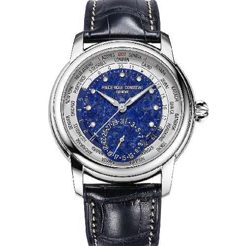 FREDERIQUE CONSTANT Manufacture Classic Worldtimer Blue Leather Strap