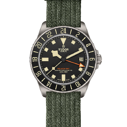 TUDOR Pelagos FXD GMT Green Fabric Strap