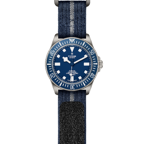 TUDOR Pelagos FXD Blue Fabric Strap with Grey Band