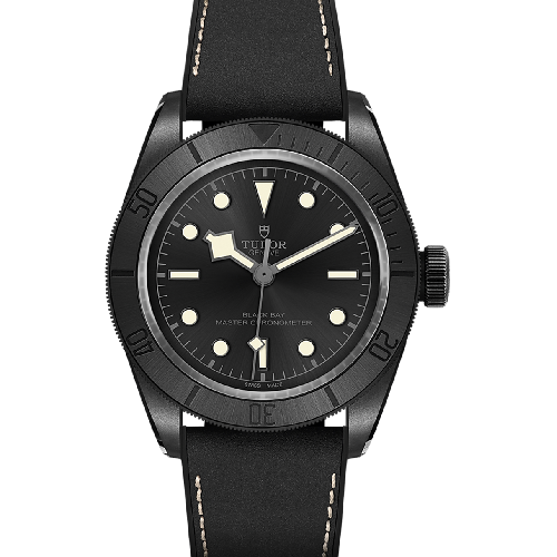 TUDOR Black Bay Ceramic Hybrid Leather and Rubber Strap
