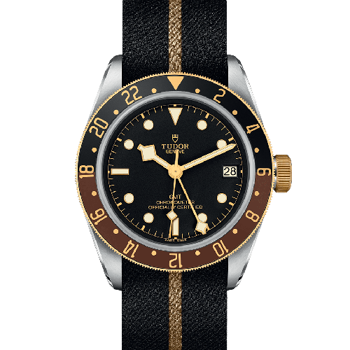 TUDOR Black Bay GMT S&G Black Fabric Strap With Beige Band