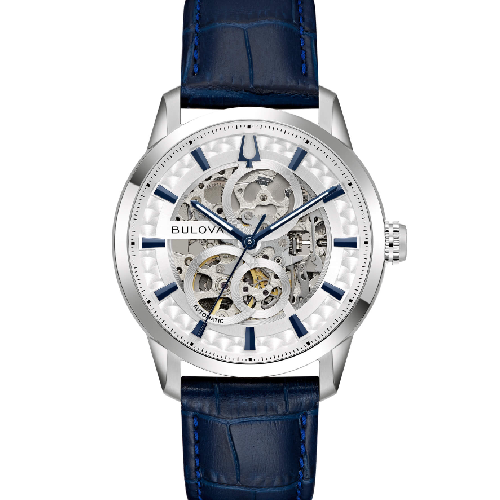BULOVA Sutton Automatic Blue Leather Strap