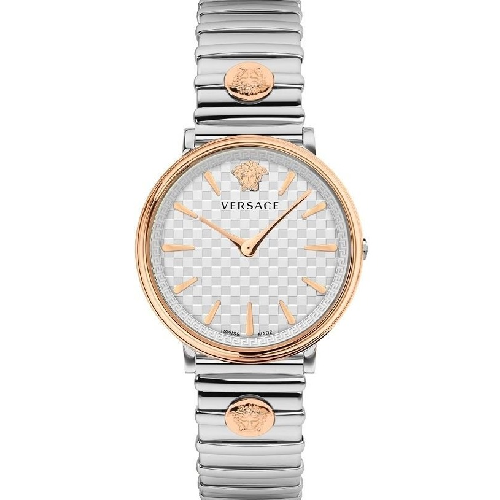 Versace V-Circle Silver Stainless Steel Bracelet
