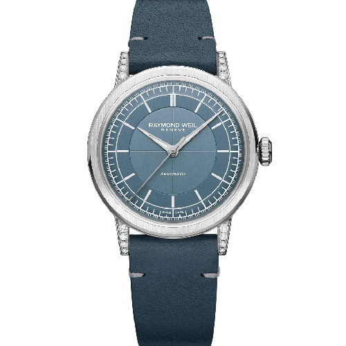 RAYMOND WEIL Millesime Central Seconds Blue Leather Strap