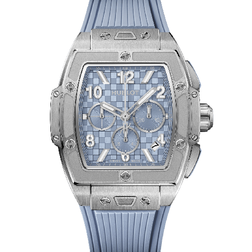 Hublot Titanium Coal Blue 42 mm Light Blue Rubber Strap