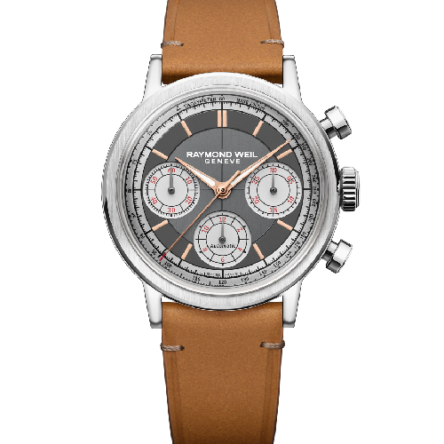 RAYMOND WEIL Millesime Automatic Chronograph Brown Leather Strap