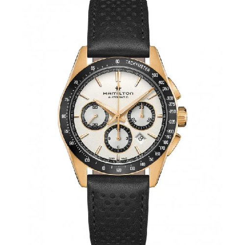 HAMILTON Jazzmaster Performer Automatic Chrono Black Leather Strap