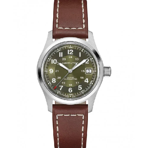 HAMILTON Khaki Field Automatic Brown Leather Strap