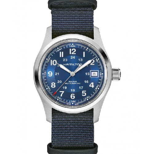 HAMILTON Khaki Field Automatic Blue NATO Strap
