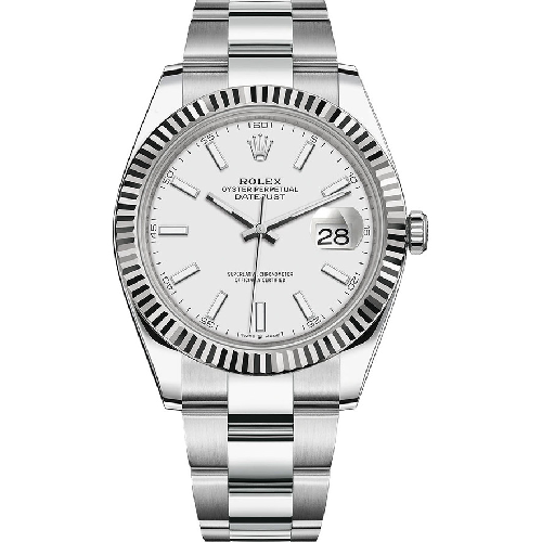 Rolex Datejust 41 Oystersteel and White Gold – White Dial