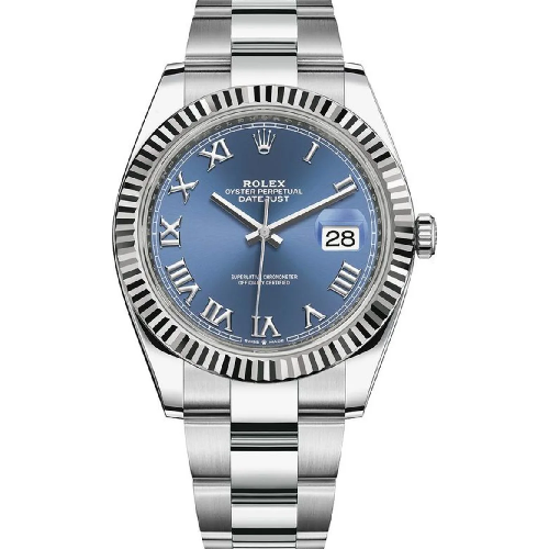 Rolex Datejust 41 Oystersteel and White Gold – Azzurro Blue Dial