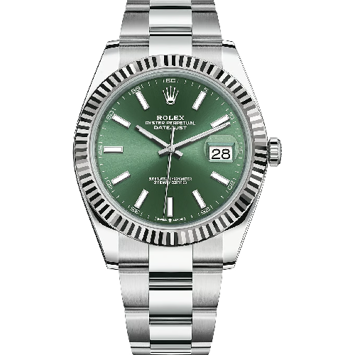Rolex Datejust 41 Oystersteel and White Gold – Mint Green Dial