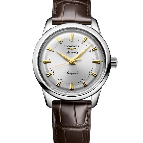 Longines Conquest Heritage Automatic Brown Leather Strap
