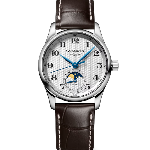 LONGINES Master Collection Moonphase Automatic Brown Leather Strap 34 mm