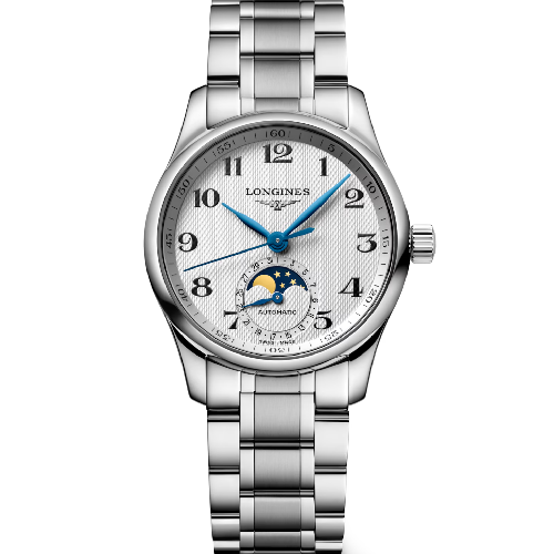 LONGINES Master Collection Moonphase Automatic Stainless Steel Bracelet 34 mm