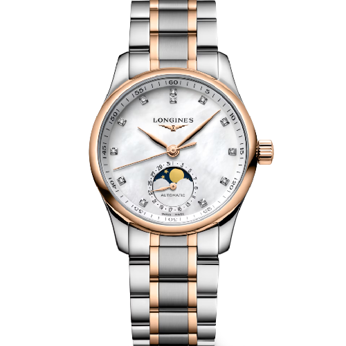 LONGINES Master Collection Moonphase Two Tone Stainless Steel Bracelet