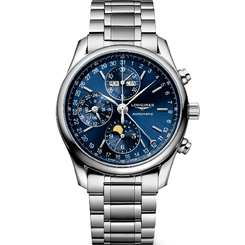 LONGINES Master Collection Chronograph Moonphase Stainless Steel Bracelet 40mm