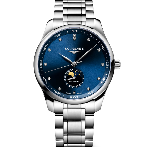 LONGINES Master Collection Moonphase Stainless Steel Bracelet 42 mm