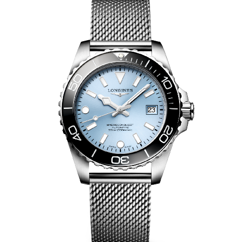 LONGINES HydroConquest Automatic Silver Mesh Stainless Steel Bracelet 39 mm