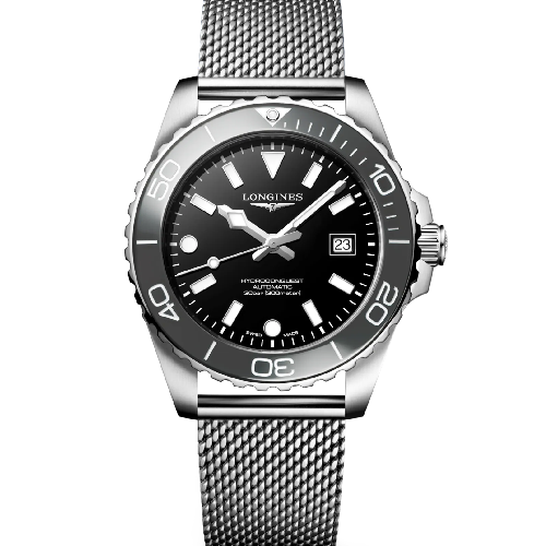 LONGINES HydroConquest Automatic Silver Mesh Stainless Steel Bracelet 42 mm