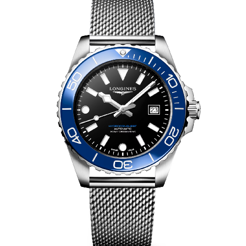 LONGINES HydroConquest Automatic Silver Mesh Stainless Steel Bracelet 42 mm