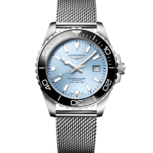 LONGINES HydroConquest Automatic Silver Mesh Stainless Steel Bracelet 42 mm