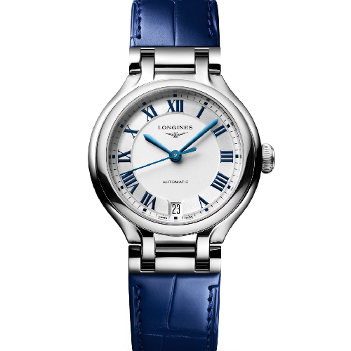Longines Primaluna Automatic Blue Leather Strap