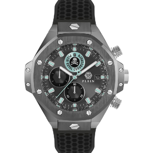 PHILIPP PLEIN Royal Chronograph Black Silicone Strap