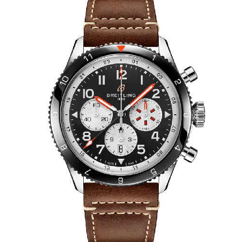 Breitling Classic AVI Super AVI B04 Chronograph GMT 46 Mosquito Brown Calfskin Leather Strap