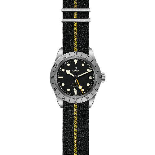 TUDOR Black Bay Pro Black Fabric Strap With Yellow Band