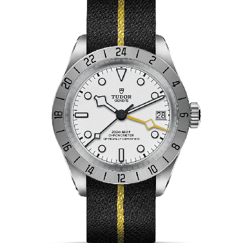 TUDOR Black Bay Pro Black Fabric Strap With Yellow Band