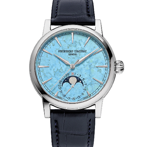 FREDERIQUE CONSTANT Manufacture Classic Moonphase Date Blue Leather Strap - Limited edition
