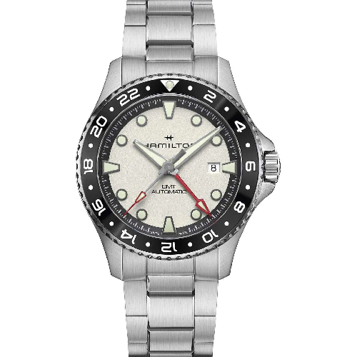 HAMILTON Khaki Navy Scuba Automatic GMT Silver Stainless Steel Bracelet