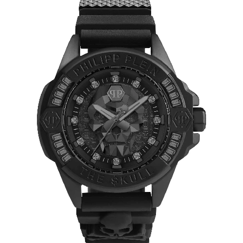 PHILIPP PLEIN The Skull Crystals Black Rubber Strap