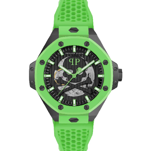 PHILIPP PLEIN Royal Automatic Light Green Silicone Strap