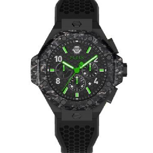 PHILIPP PLEIN Royal Chronograph Black Silicone Strap