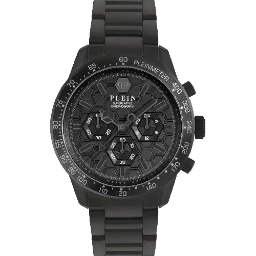 PHILIPP PLEIN Pleinmeter Chronograph Black Stainless Steel Bracelet