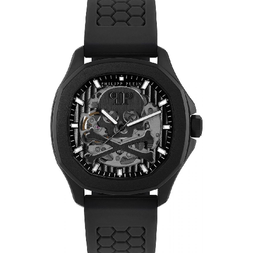 PHILIPP PLEIN Spectre Automatic Black Rubber Strap